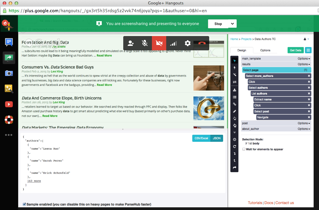 user testing with google hangouts