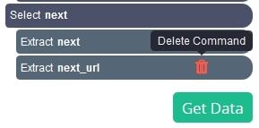 Delete command extracting command 