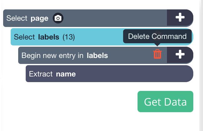 deleting begin new entry labels