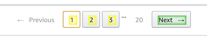 Selecting Amazon's next button for pagination