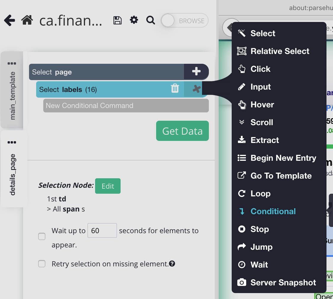 adding the conditional command