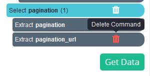Delete both extracted command under pagination