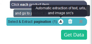 Expand Pagination by clicking on the icon