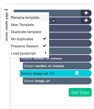 renaming the template of the project