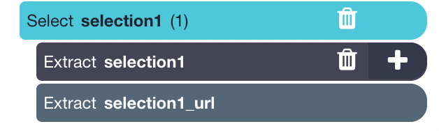 deleting the extracted commands part of the next button