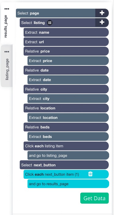 Web scraping project template