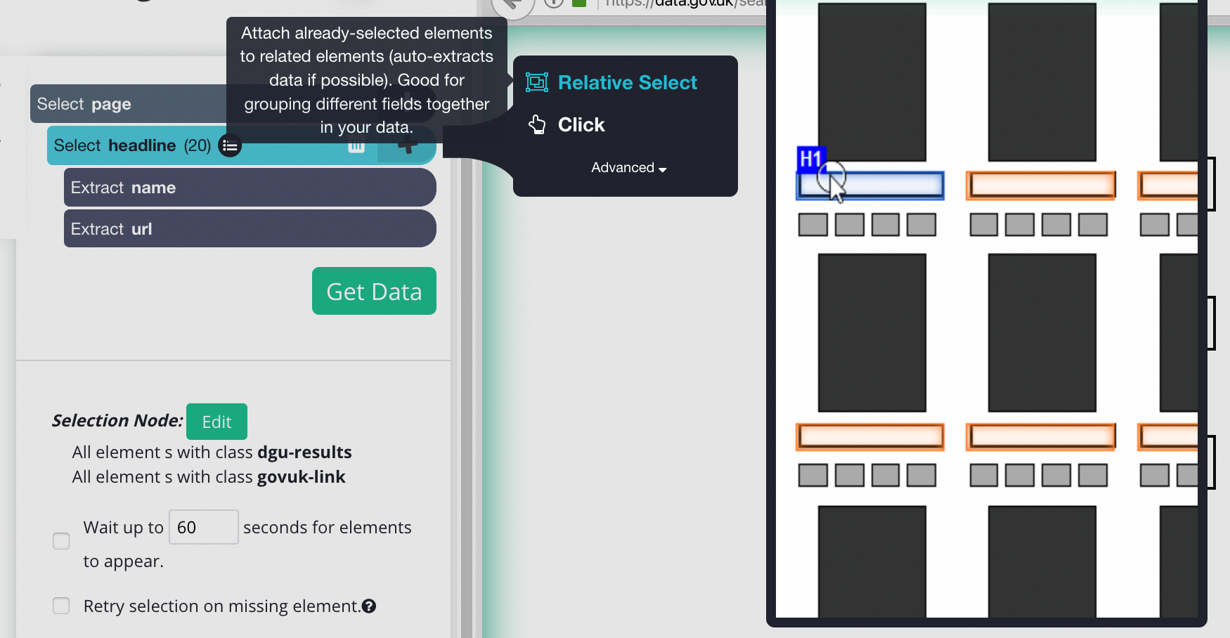 Relative Select Command