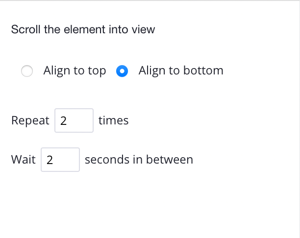 setting up scroll function