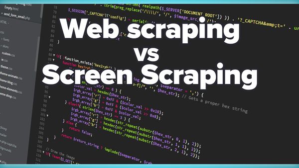 Web scraping vs screen scraping? Is there a difference?